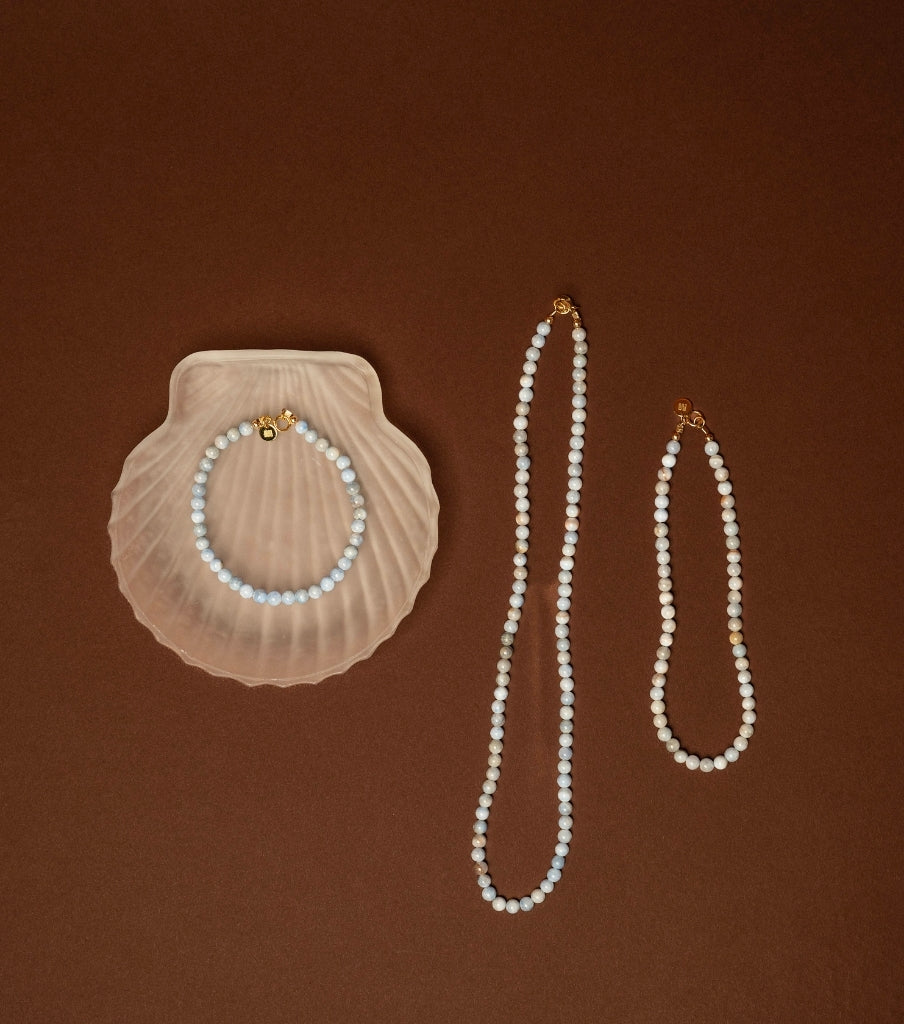 Enkelband - blue jade