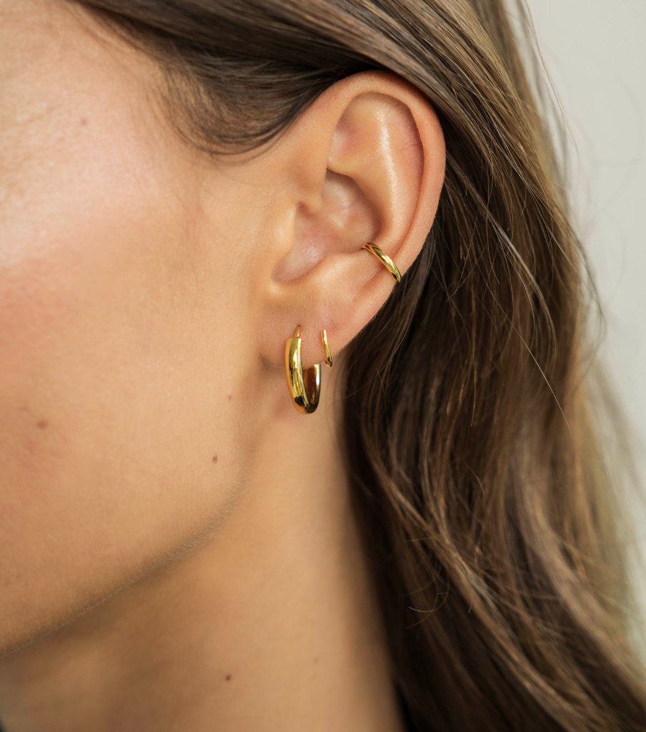 Earrings - carved twister