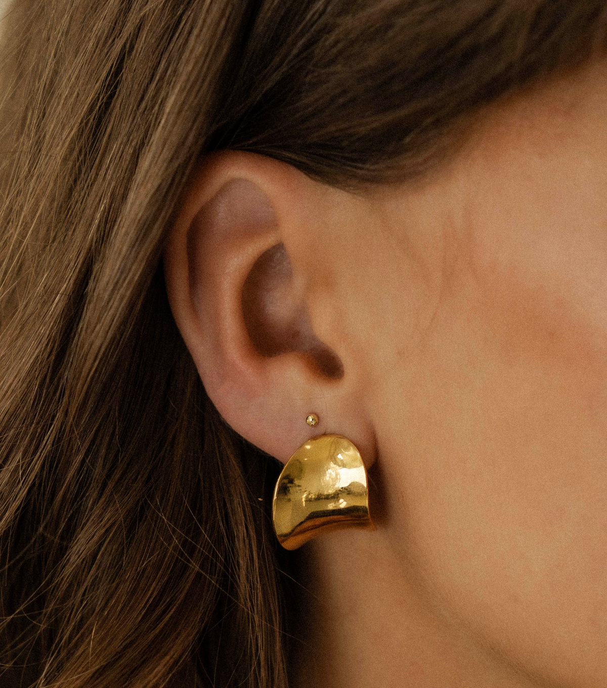 Oorbel - flat back stud - per stuk