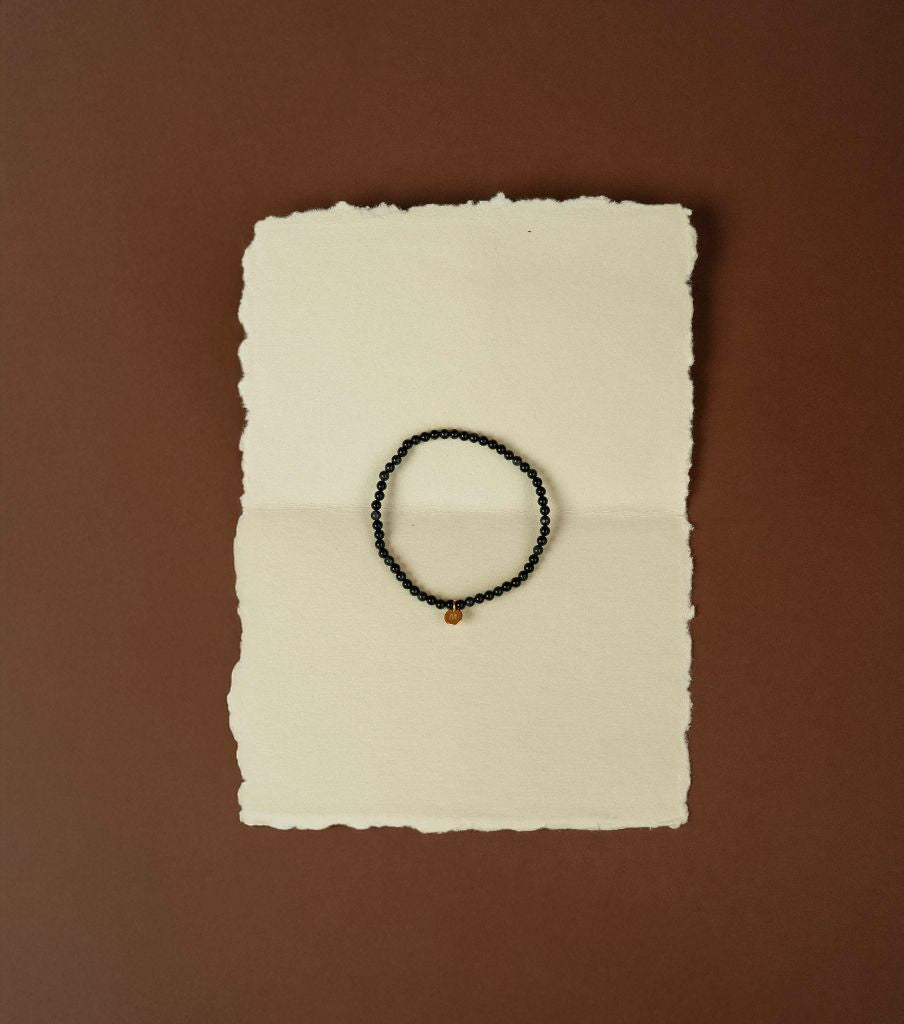 Armband - green obsidian