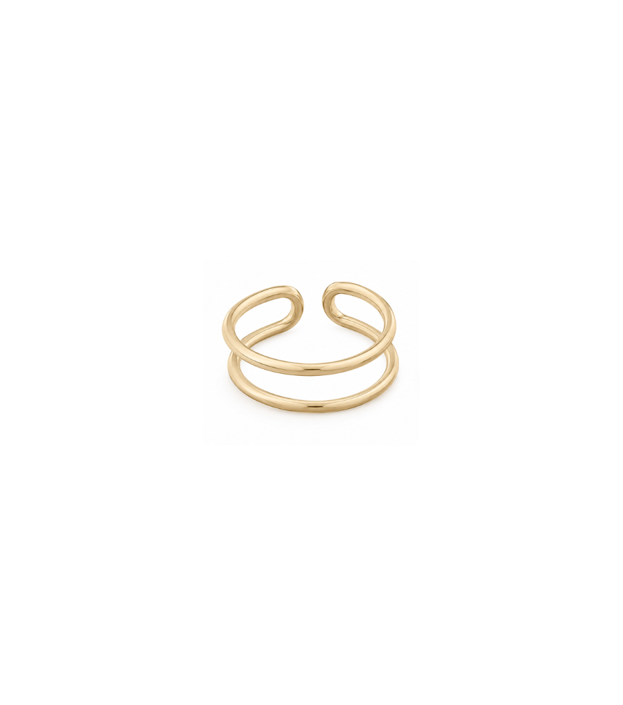 Oorbel - subtle double cuff - per stuk