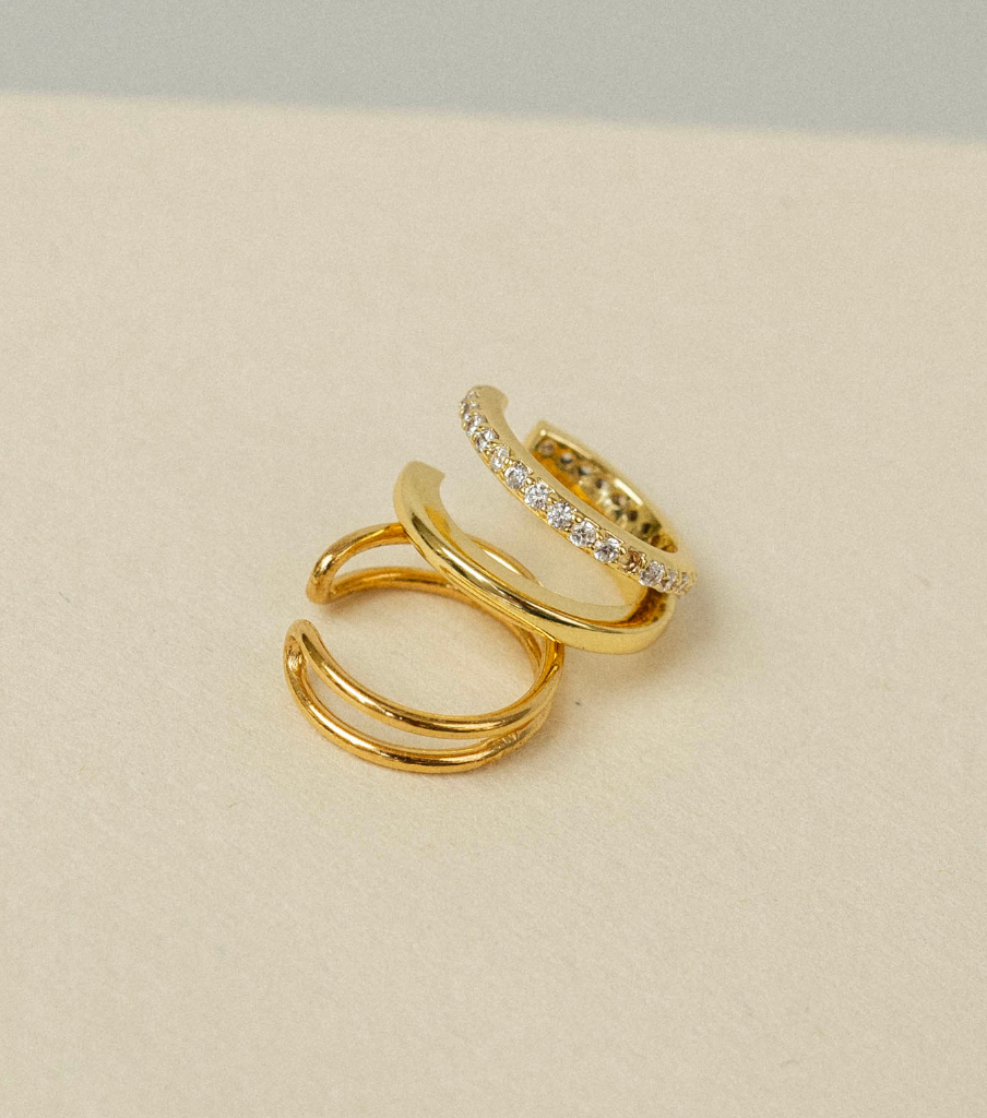 Oorbel - subtle double cuff - per stuk