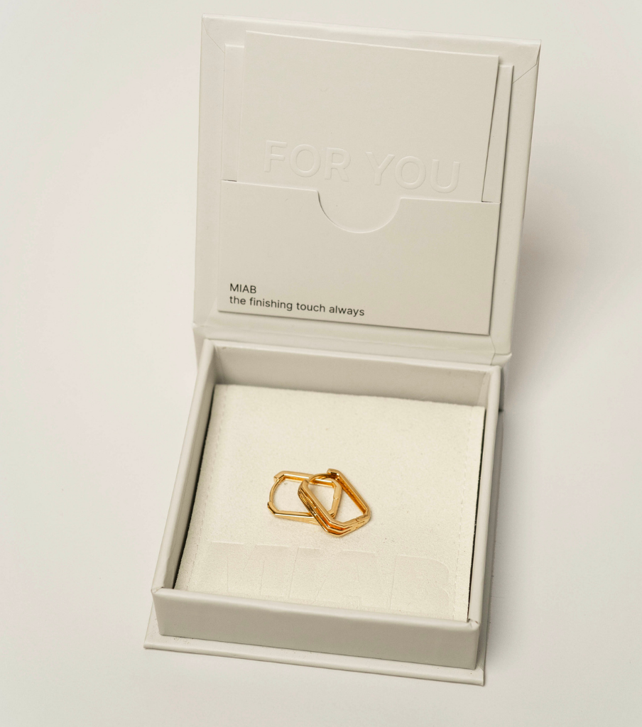 Oorbellen - square oval click