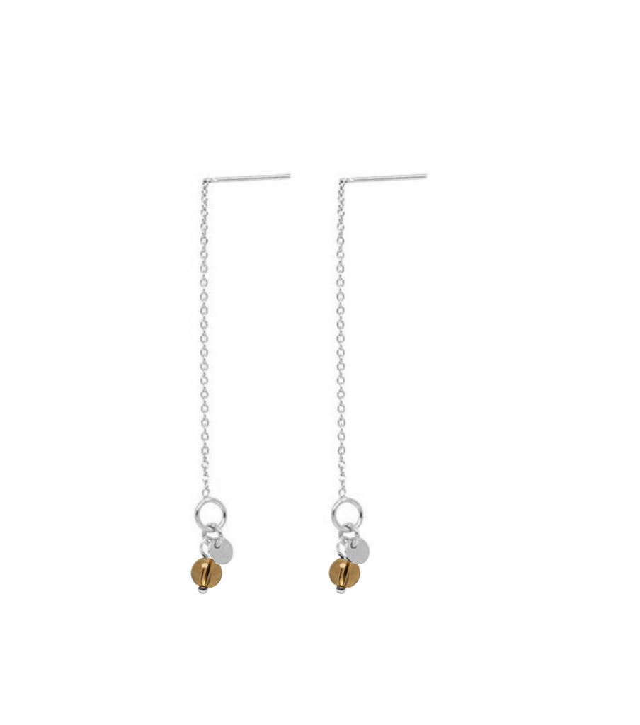 Oorbellen - thin line smoky