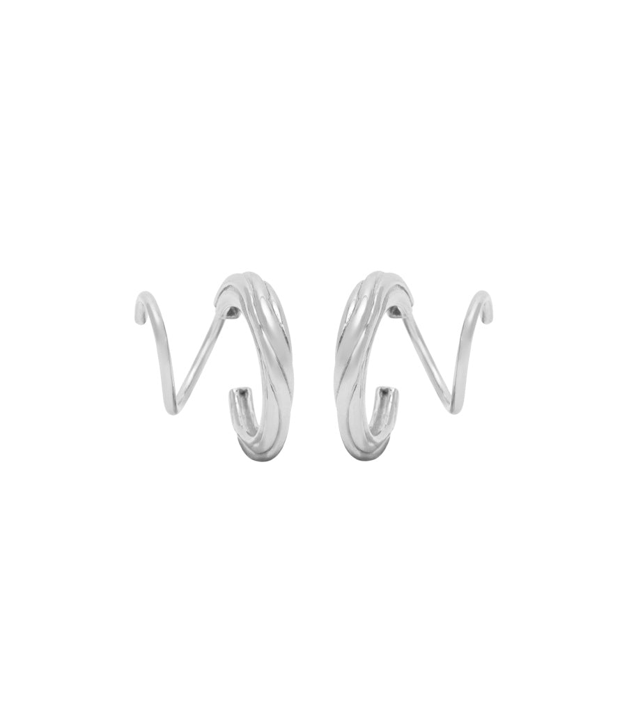Earrings - carved twister