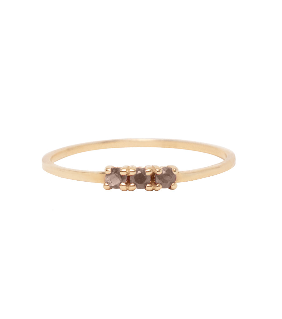 Ring 14k - smoky quartz