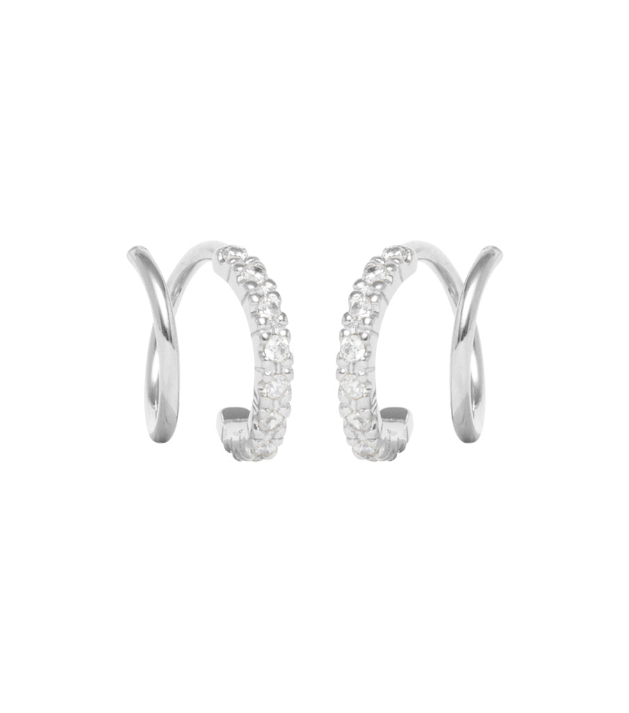 Ohrringe – Twister Sparkly White