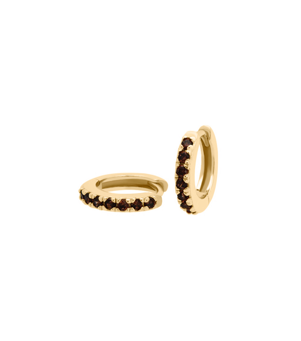 Oorbellen - smoky stones click