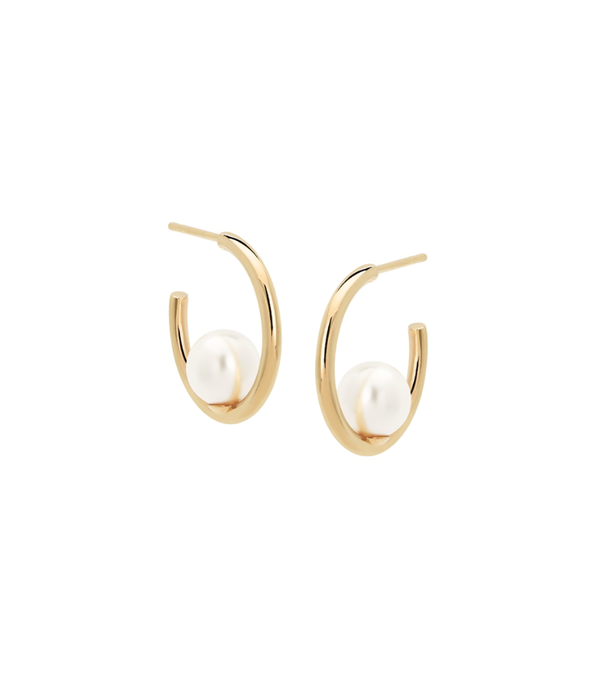 Oorbellen - floating pearl