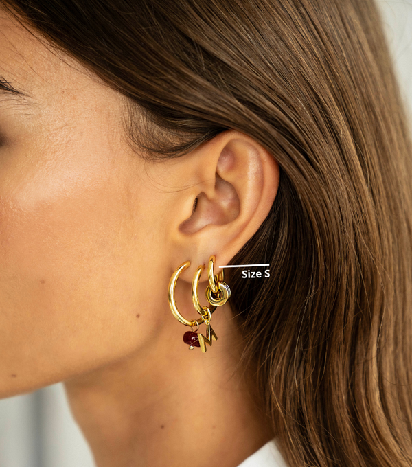 Earrings - basic round S