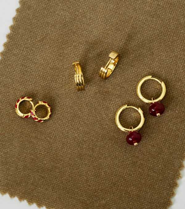 Earrings - basic round S