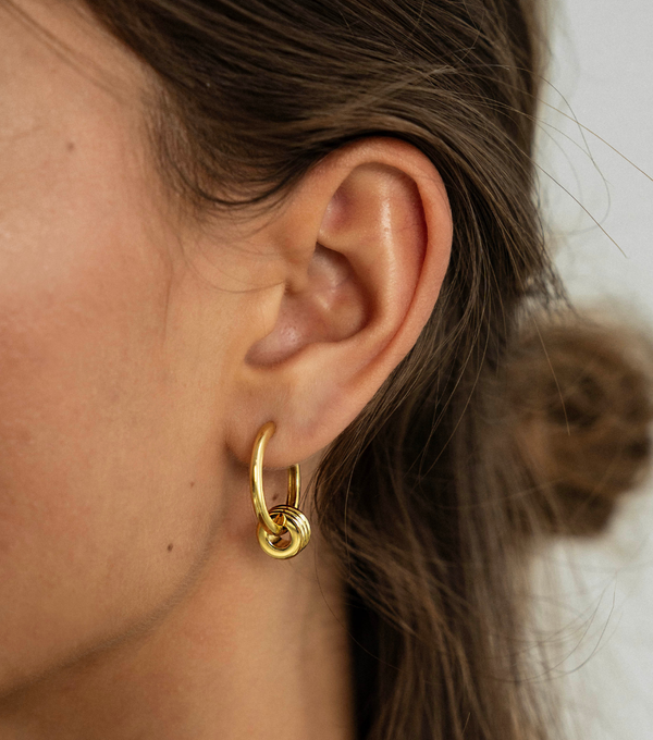 Earrings - basic round M
