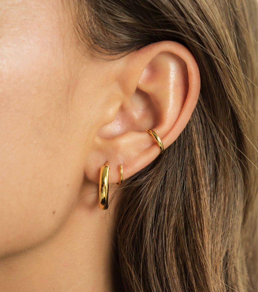 Earrings - carved twister