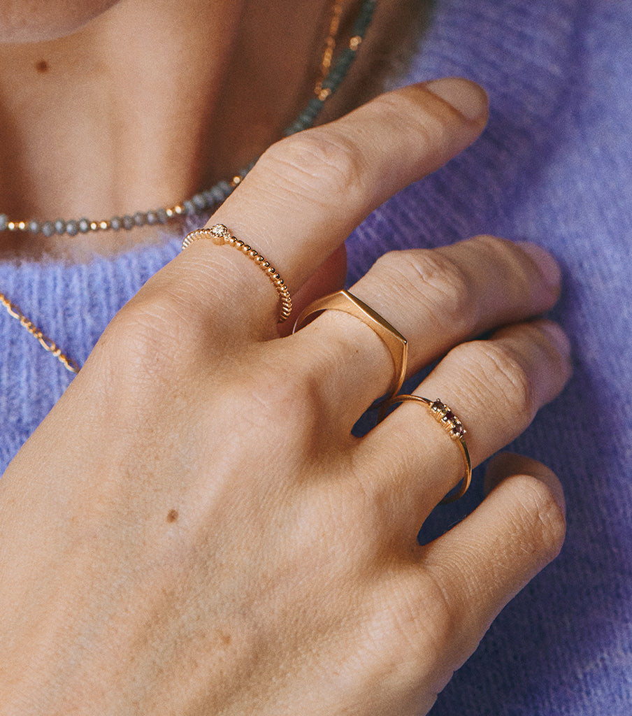 Ring 14k - the good diamond