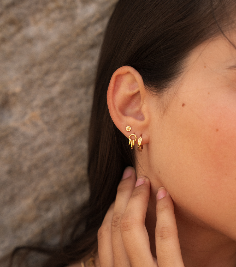Earrings - swirled click 