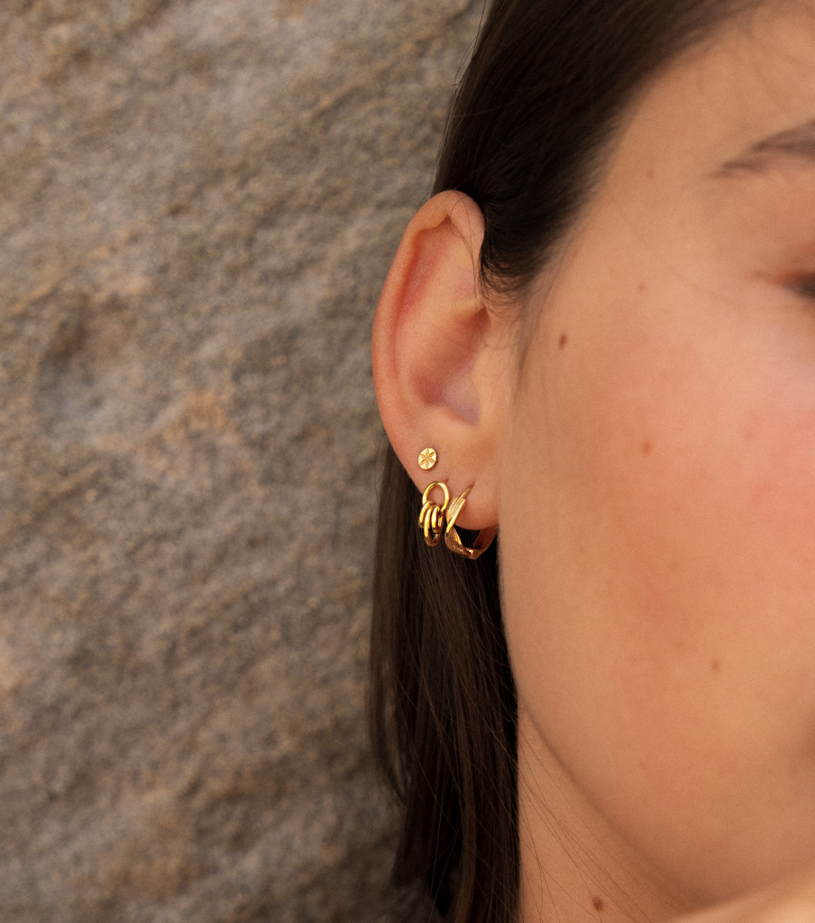 Earrings - swirled click 