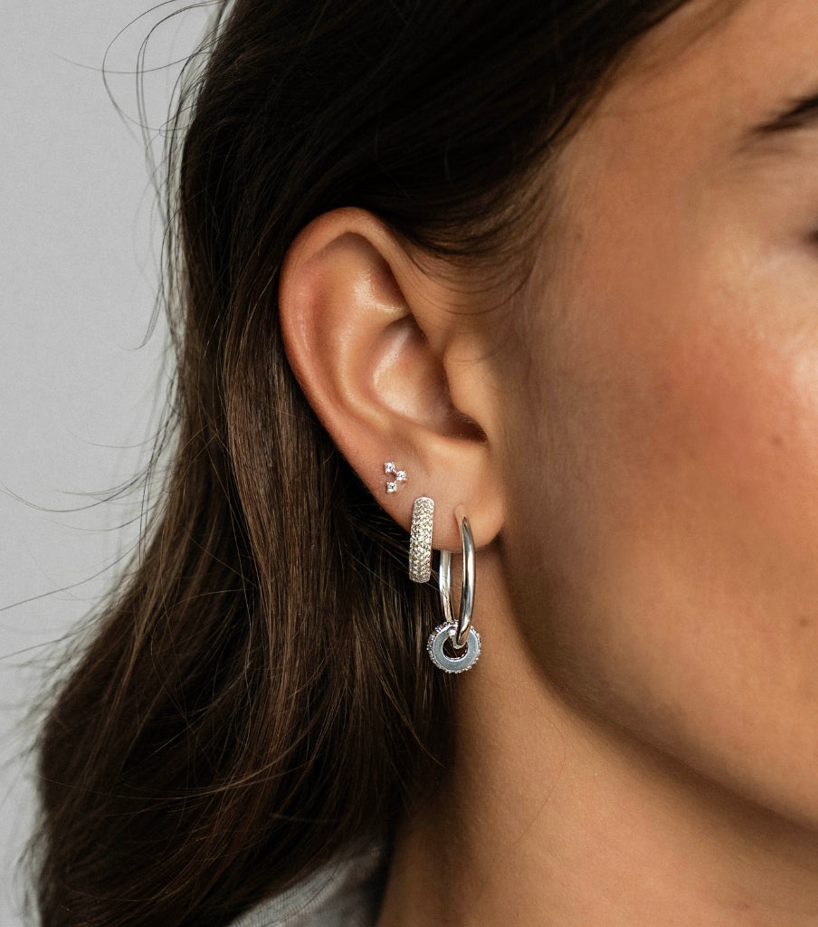 Earrings - pave click