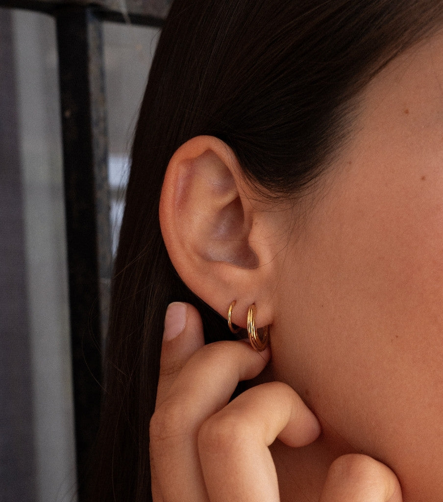 Earrings - carved twister