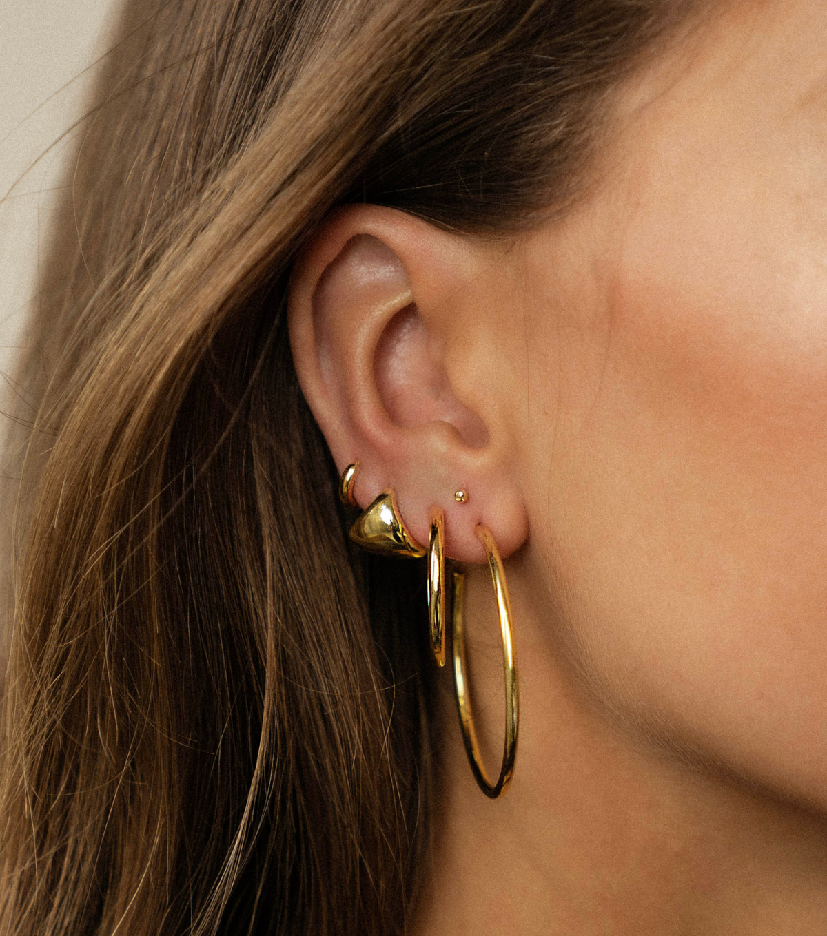 Oorbel - flat back stud - per stuk