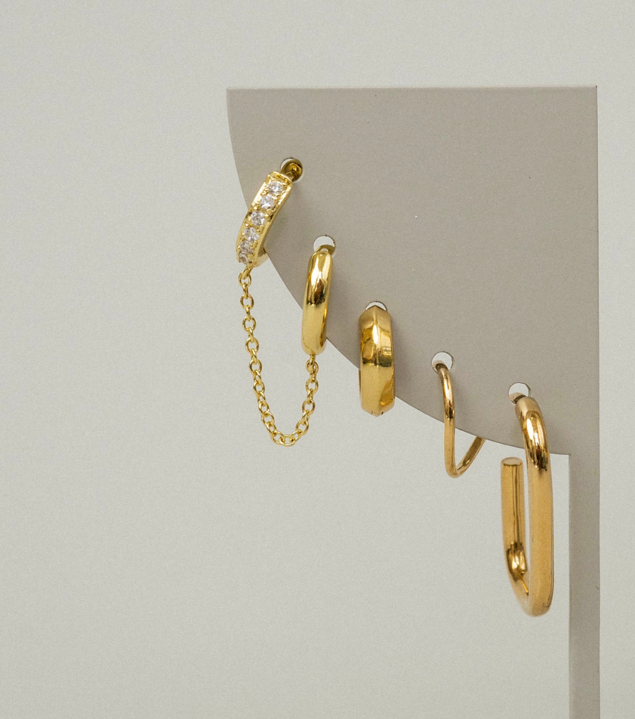 Oorbellen - bold oval twister