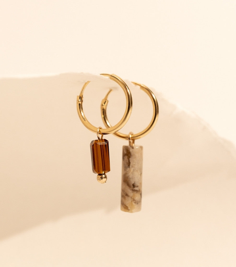 Earrings - rounds earth tube