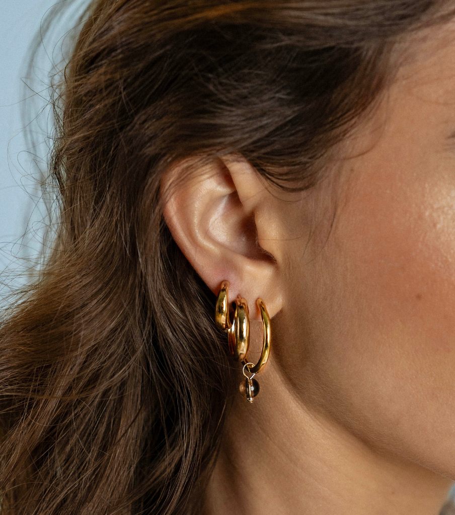 Oorbellen - soft round hoop