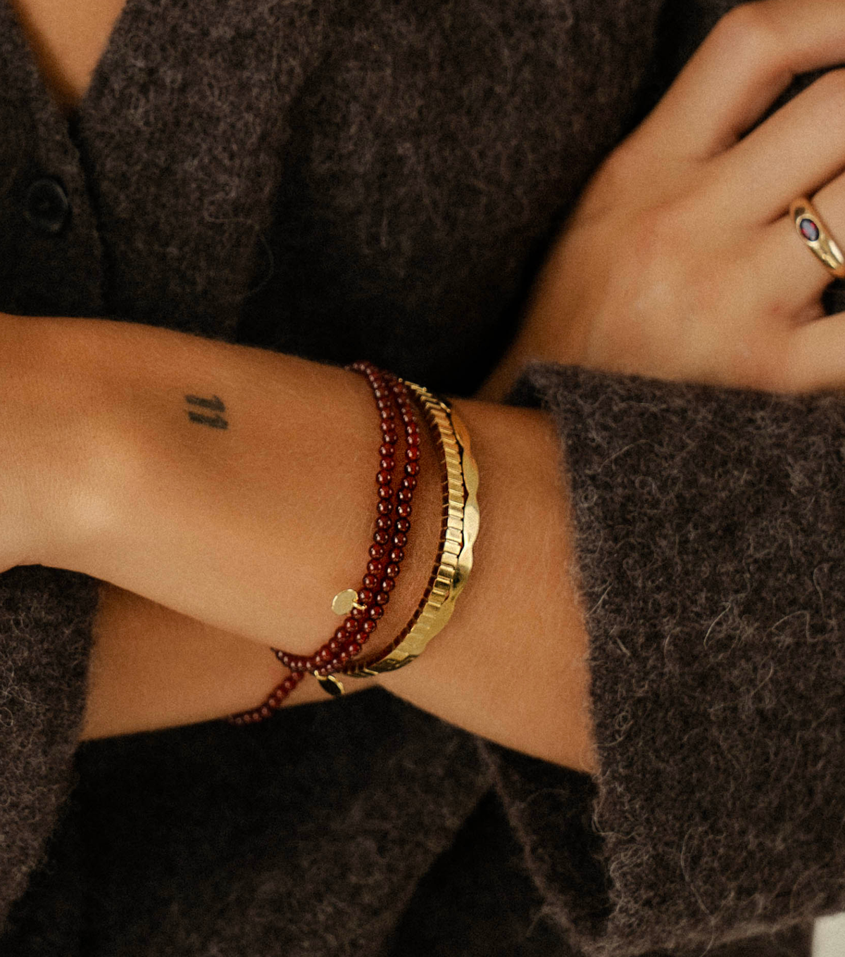 Armband - red agate