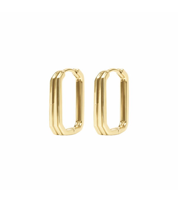 Oorbellen - square oval click
