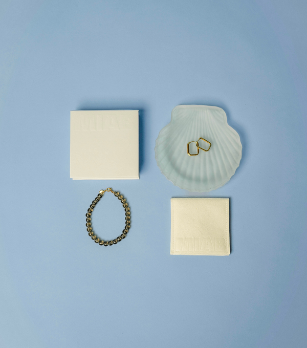 Oorbellen - square oval click
