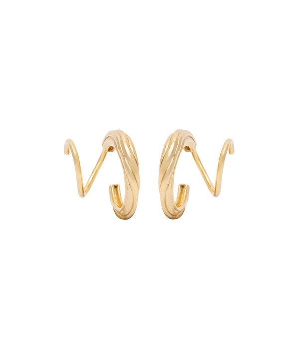 Earrings - carved twister