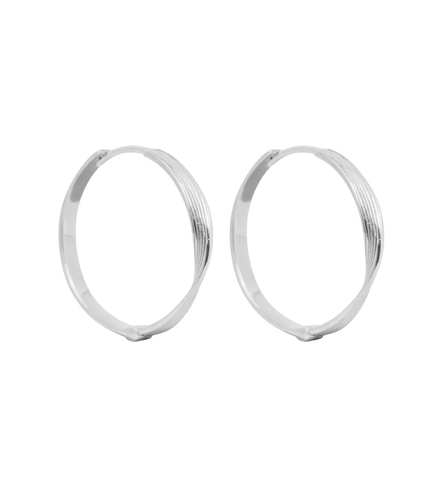 Earrings - large swirled click 