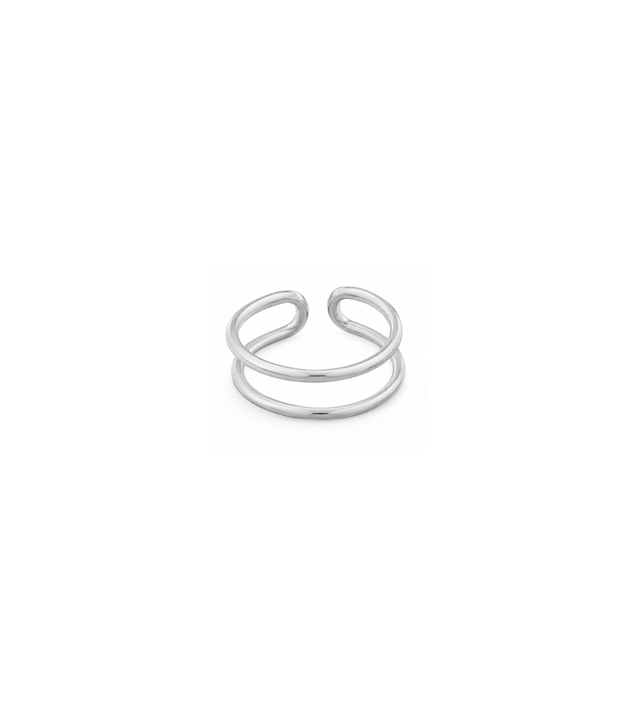 Oorbel - subtle double cuff - per stuk